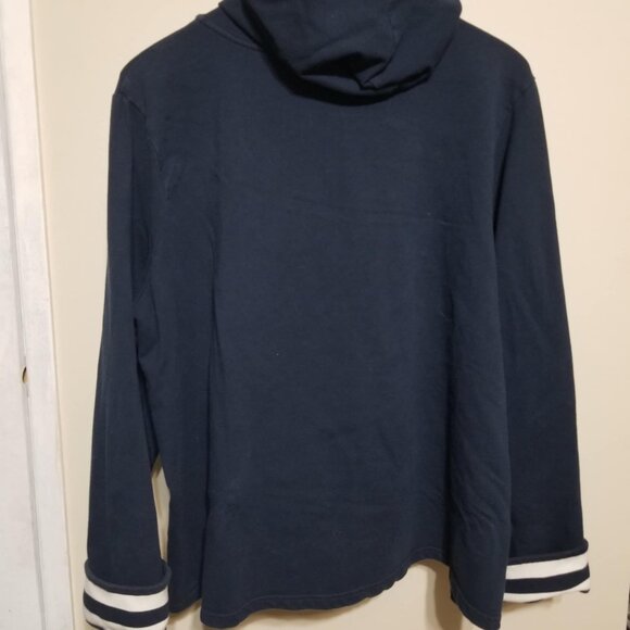 Liz Claiborne Hoodie Plus size 3XL Navy White Full Zip Nautical - Picture 4 of 4